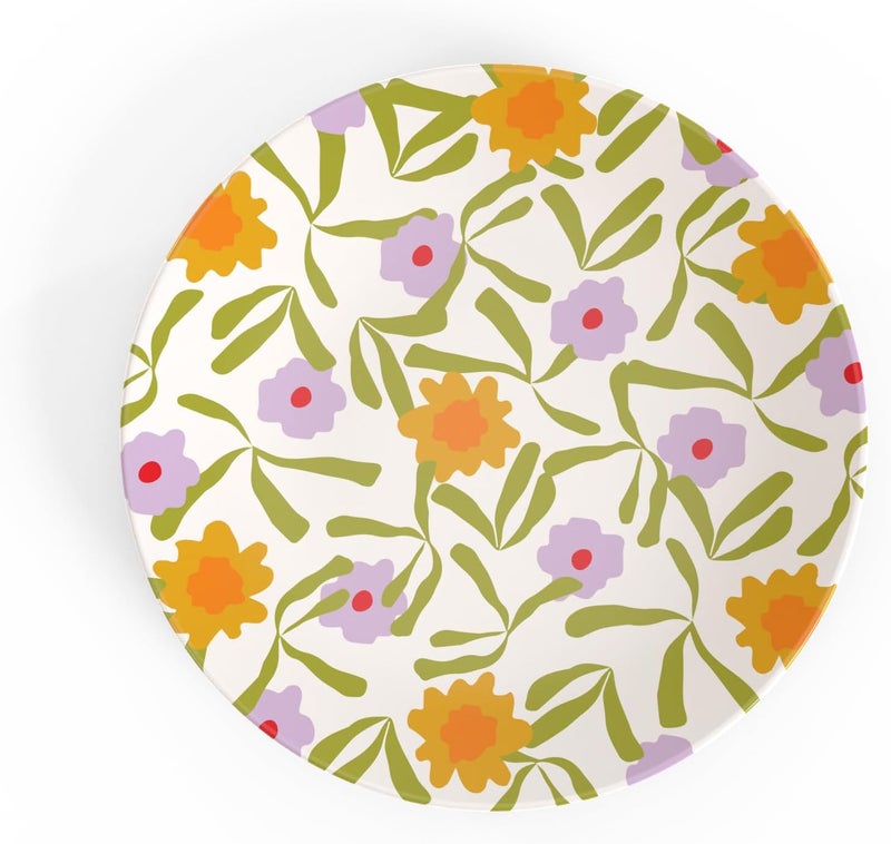 TervisHome Melamine Salad Plates  Set of 4  Enchanted Garden Collection  Durable Stonewarelike Quality Dishwasher Safe Perfect for Indoor and Outdoor Use - Image 2