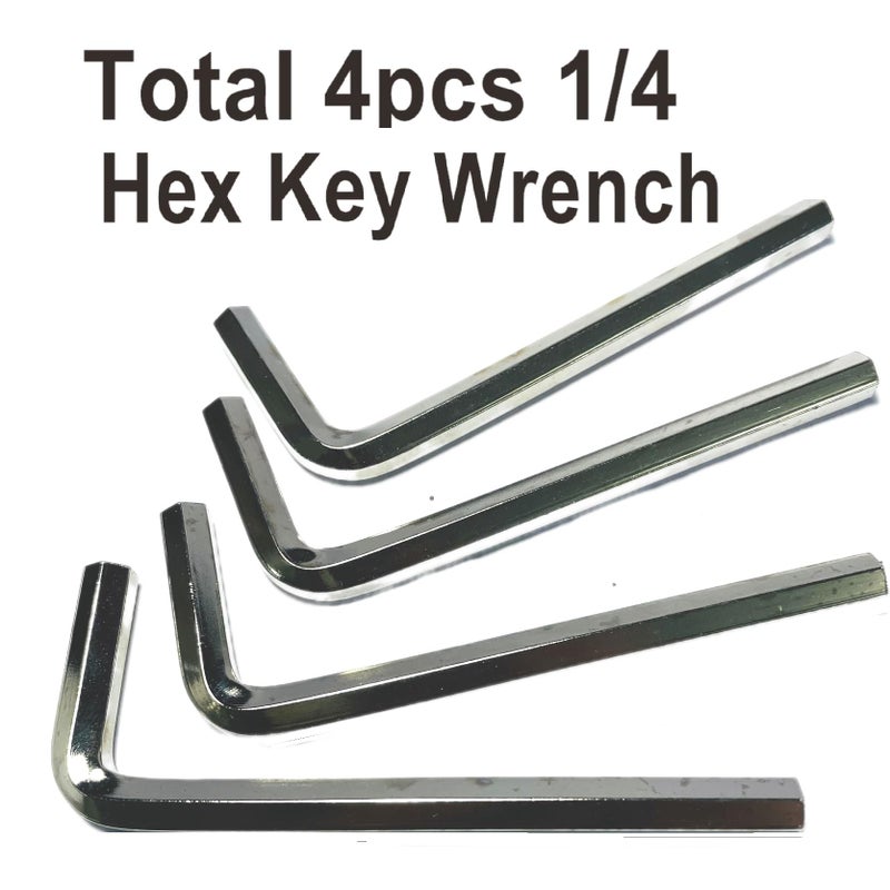 Zdingtech 4 قطع 1/4 ألين وجع مجموعات 1/4 "" عرافة مفتاح ربط مجموعة ألين مفتاح الباب مفتاح L على شكل عرافة وجع مجموعة مع الذراع الطويلة. - Image 2