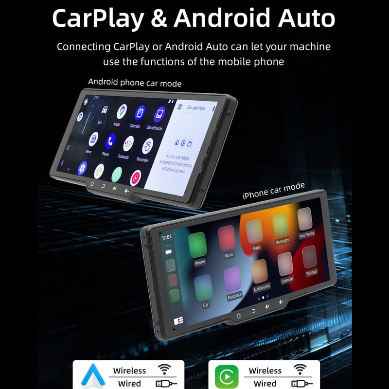Portable Wireless CarPlay Multi-language Car Video Recorder Car Camera Auto Camcorder 10.26in Car Rearview Camera Mobilephone APP Control Car MultiMedia Player - Image 4