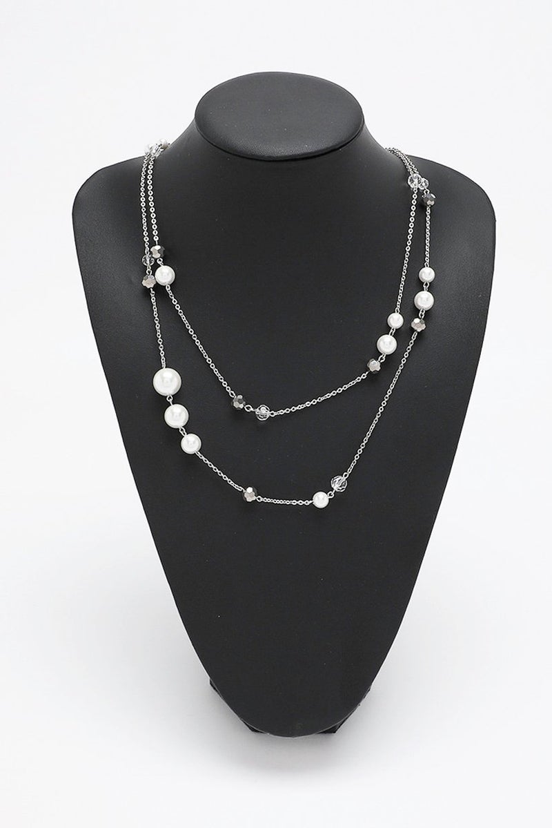 Tchibo Layer Chain Necklace, Silver and Black  - Image 2