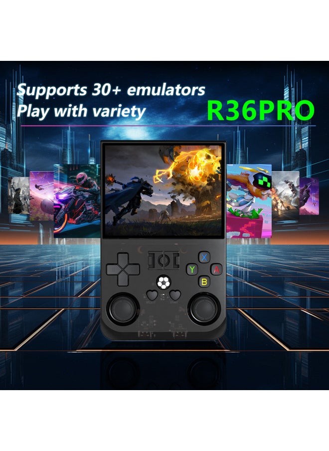 Generic - R36SPRO Open Source Handheld Game Machine GBA Arcade Classic FC Portable PSP Playable God Of War-Product Color:128G-Model:Blue - Image 1