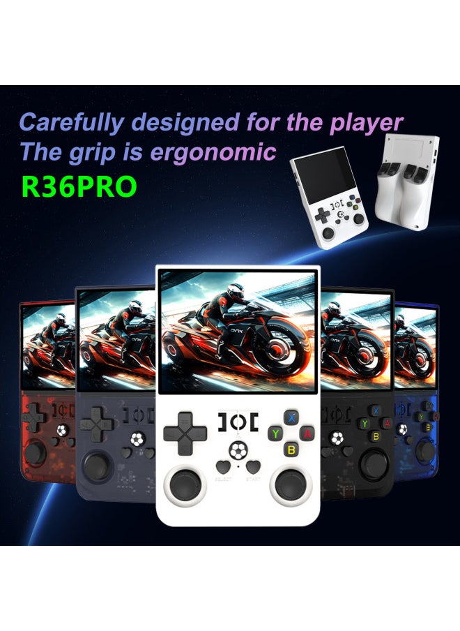 Generic - R36SPRO Open Source Handheld Game Machine GBA Arcade Classic FC Portable PSP Playable God Of War-Product Color:128G-Model:Blue - Image 1