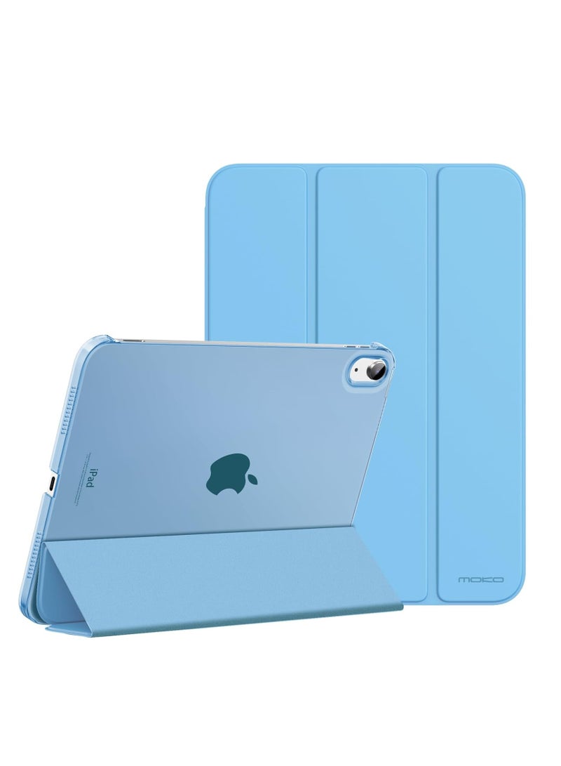 MIXDE iPad (A16) 11th Generation Case 11 Inch 2025 iPad 10th Generation Case 10.9 Inch 2022  Slim Stand Hard PC Translucent Back Shell Smart Cover Support Touch ID  Auto Wake/Sleep Sunny Sky Blue - Image 1
