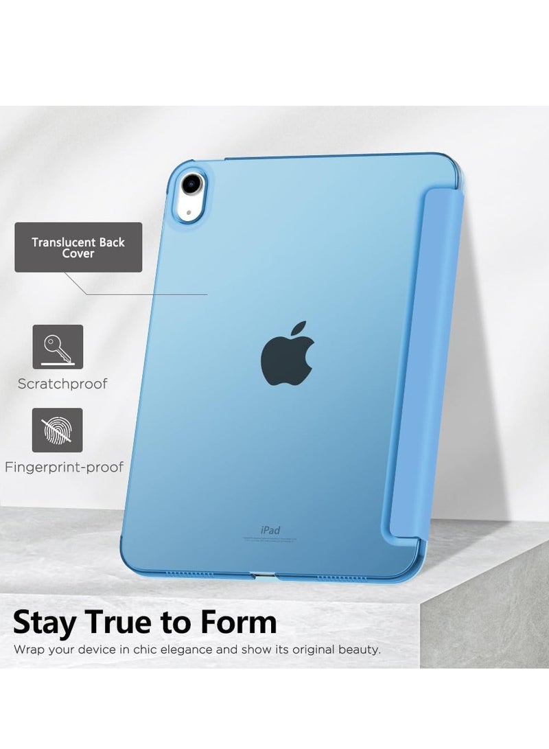 MIXDE iPad (A16) 11th Generation Case 11 Inch 2025 iPad 10th Generation Case 10.9 Inch 2022  Slim Stand Hard PC Translucent Back Shell Smart Cover Support Touch ID  Auto Wake/Sleep Sunny Sky Blue - Image 5