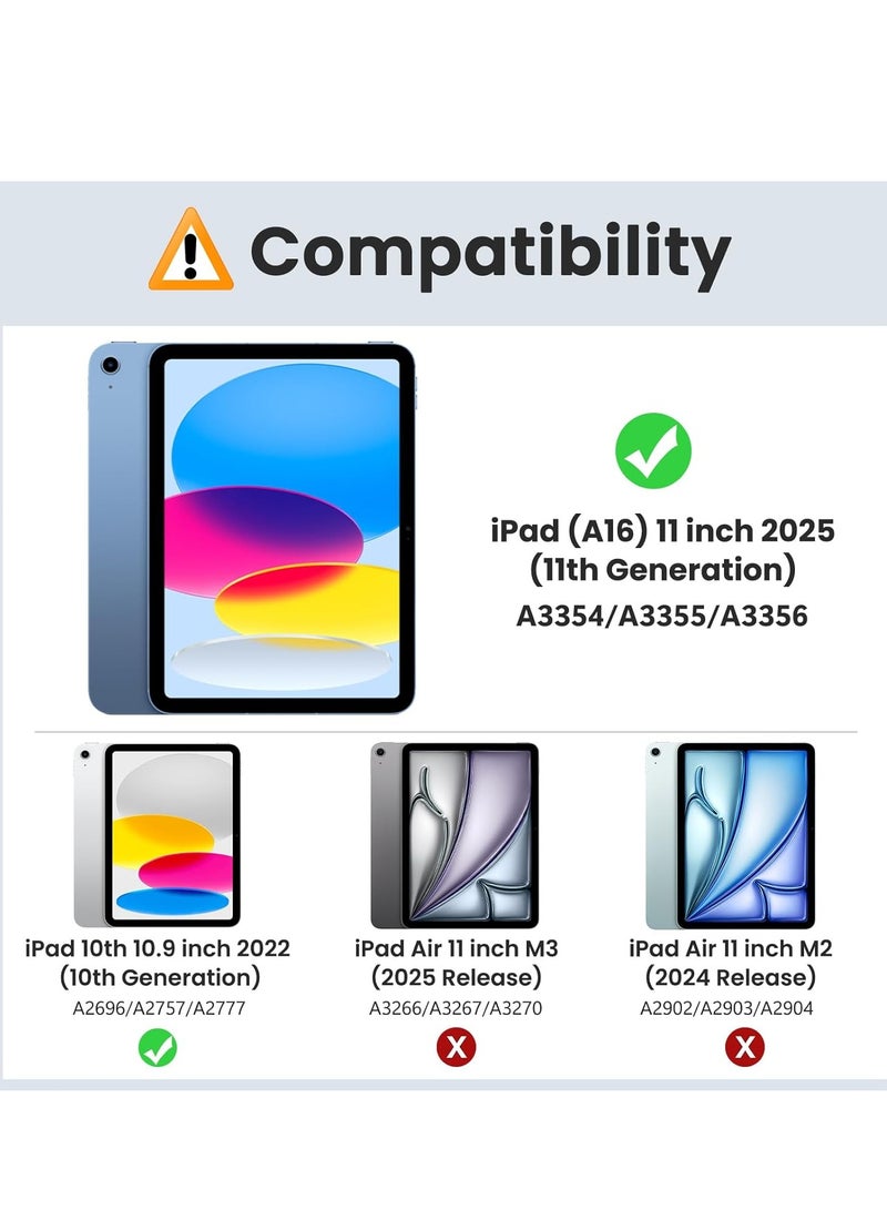 MIXDE iPad (A16) 11th Generation Case 11 Inch 2025 iPad 10th Generation Case 10.9 Inch 2022  Slim Stand Hard PC Translucent Back Shell Smart Cover Support Touch ID  Auto Wake/Sleep Sunny Sky Blue - Image 4