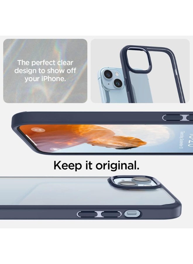 Color Fans - Ultra Hybrid iPhone 14 Case Anti Yellowing Navy Blue - Image 1