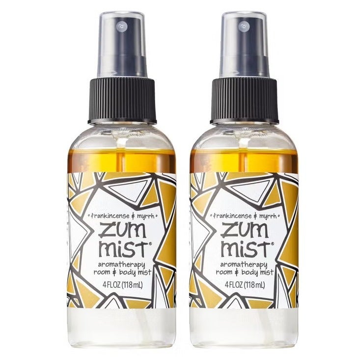 Zum Mist Room Body Spray Aromatherapy Essential Oil Spray Natural Body Mist Room Spray Frankincense Myrrh Scent 4 fl oz 2 Pack - Image 1