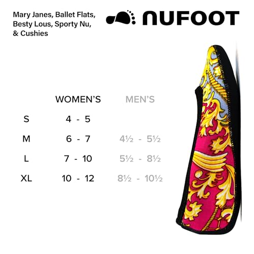 Nufoot Ballet Flats Fuzzies Women's Slippers, Foldable, Flexible Flat, Slipper Socks, Travel Slipper, Yoga Socks, House Shoes, Indoor Shoes, Gold Snake, Large - Image 5