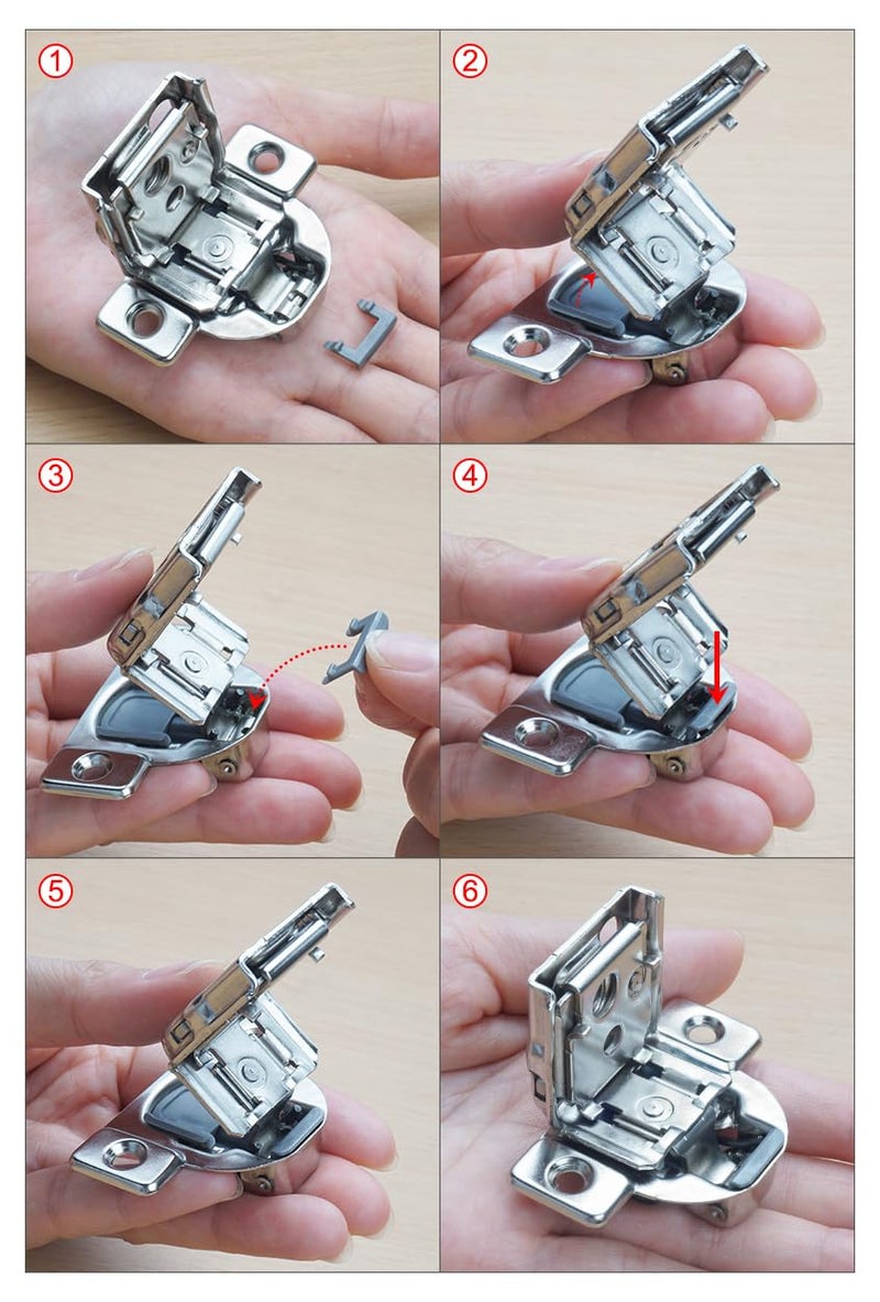 Stianc 10 Pack 86 Degree Angle Restrictor/Restriction Clip For Soft Close Hinges  Kitchen Cabinet Door Restraints - Image 4