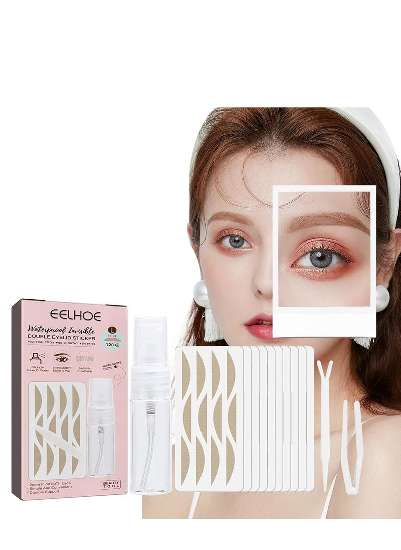 SYOSI Ultra Invisible Double Eyelid Tape Stickers, Both Side Sticky Instant Eye Lid Lift Strips - Perfect for Hooded Droopy Uneven or Mono-eyelids, Waterproof Pack of 120 L - Image 1