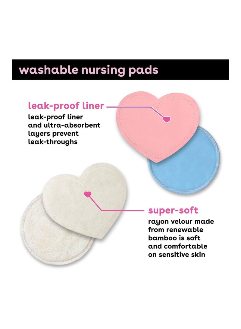 bamboobies Bam Womens Nursing Pads Reusable And Washable 3 Regular Pairs And 1 Overnight Pairs Leak Proof Pads For Breastfeeding 4 Pairs - Image 4
