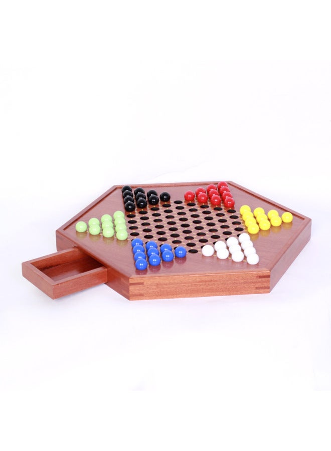 Direct Checkers Acrylic Beads Children's Adult Puzzle Marble Checkers Adult High-grade Wooden Checkers Plate - Image 2