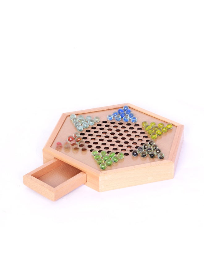 Direct Checkers Acrylic Beads Children's Adult Puzzle Marble Checkers Adult High-grade Wooden Checkers Plate - Image 4