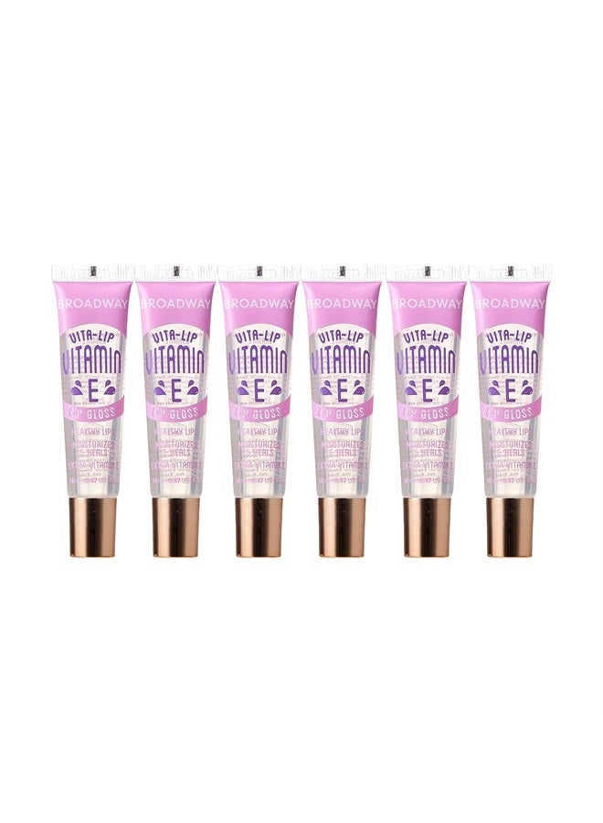 Broadway Vita-Lip Clear Lip Gloss 0.47oz/14ml (Vitamin E) 6 PACK - Image 1