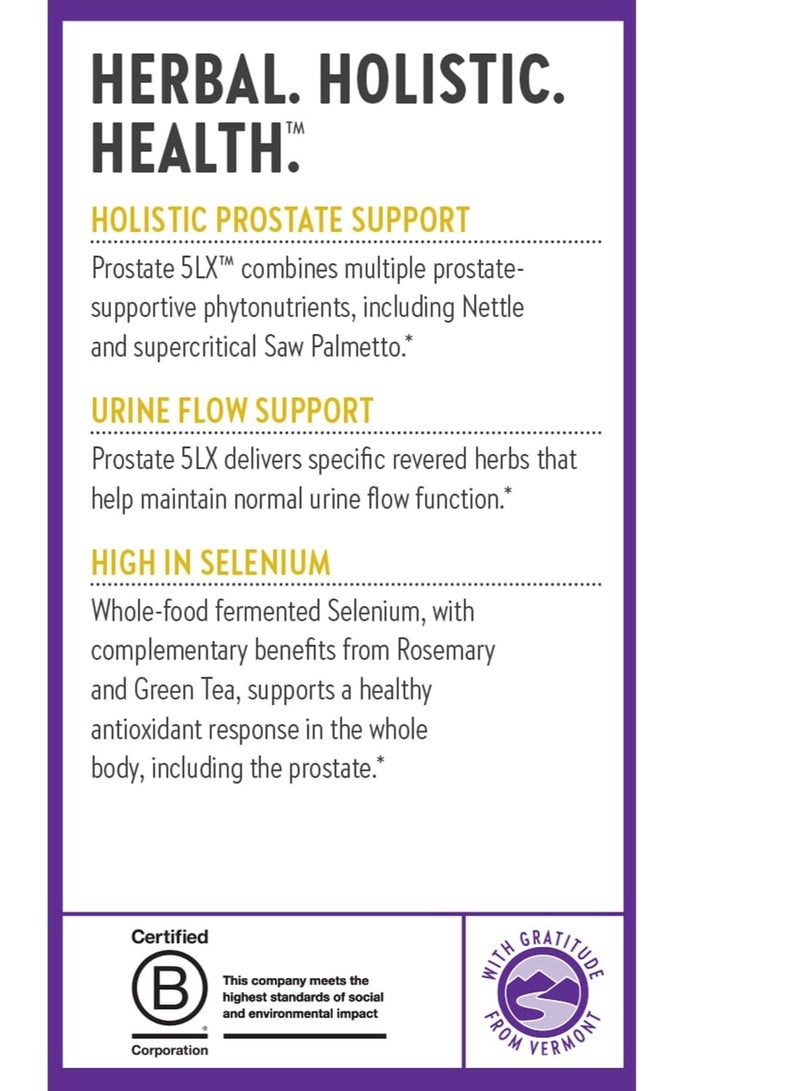 New Chapter Prostate 5LX with Clinical Strength Saw Palmetto 60 Capsules 30 Servings - Image 3