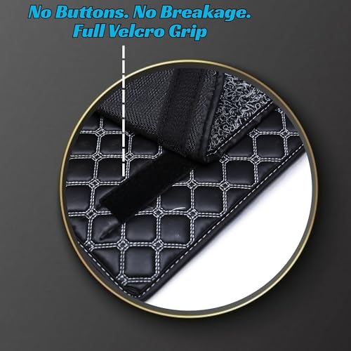 CARNEST 7D Luxury Leather Car Floor Mat | 100% Waterproof, Dustproof & Anti-Slip | Universal Fit Compatible with Black (Figo) - Image 4