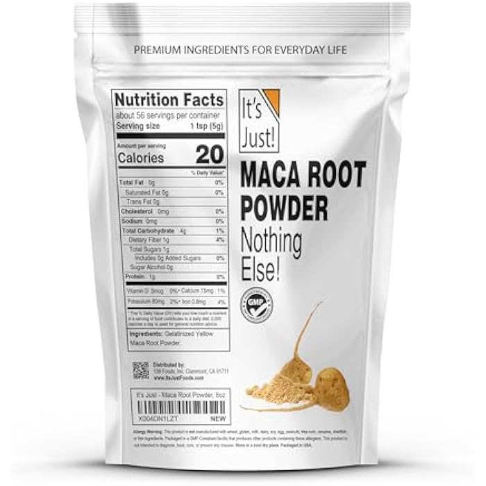 It's Just! - Yellow Maca Root Powder, Product of Peru, Raw Natural Superfood, Gelatinized for Easy Disgestion, Supports Immune, Energy, Health, 10oz - Image 2