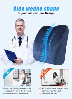 URbazaar Lumbar Support Pillow for Office Chair Back Support Pillow for Car, Computer, Gaming Chair, Recliner Memory Foam Back Cushion for Back Pain Relief Improve Posture  - Image 2