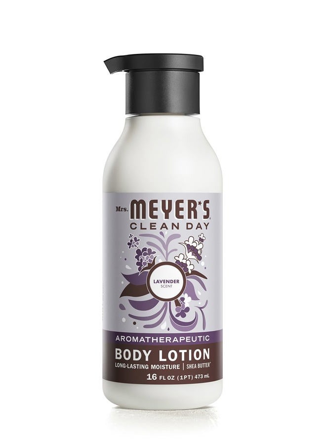 MRS. MEYER'S CLEAN DAY Body Lotion, Long-Lasting, Non-Greasy Moisturizer, Cruelty Free Formula, Lavender Scent, 15.5 oz - Image 1