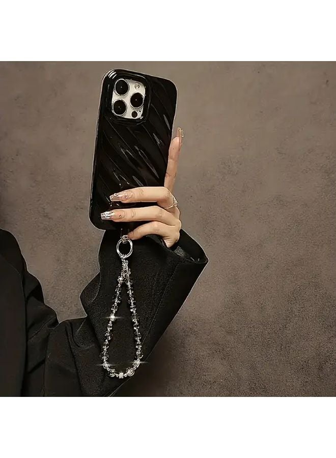 Transparent Crystal Bead Phone Chain Strap Multi Use Lanyard Key Ring Wristlet Attachment - Image 3