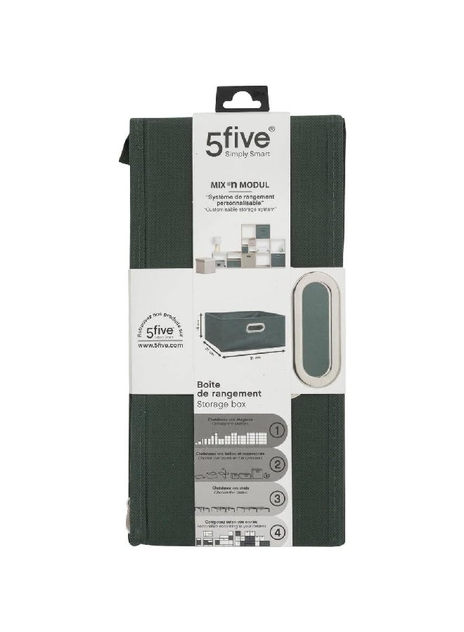 Five Simply Smart Polypropylene and Metal Foldable Storage Box Khaki Green 31 x 15 cm 138886K - Image 3