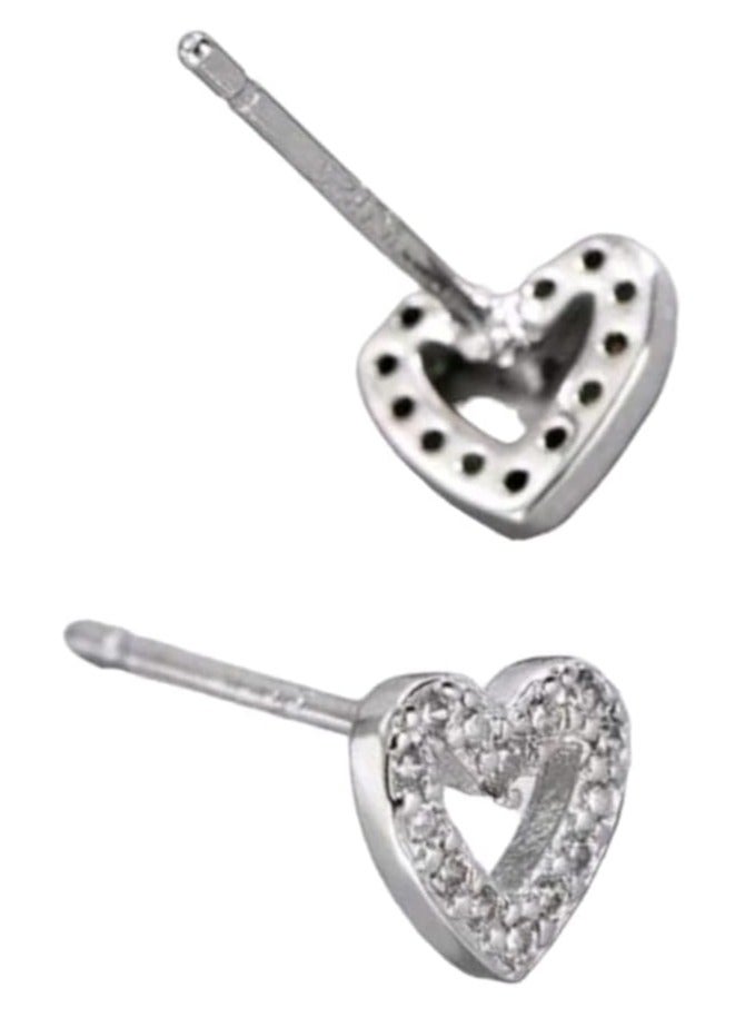 بونكا أقراط بونكا الأنيقة للفتيات والنساء تستحقها كل امرأة    حلق قلب زركون مكعبة فضى - Image 1