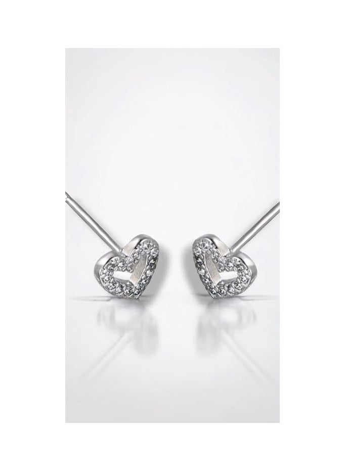 بونكا أقراط بونكا الأنيقة للفتيات والنساء تستحقها كل امرأة    حلق قلب زركون مكعبة فضى - Image 3