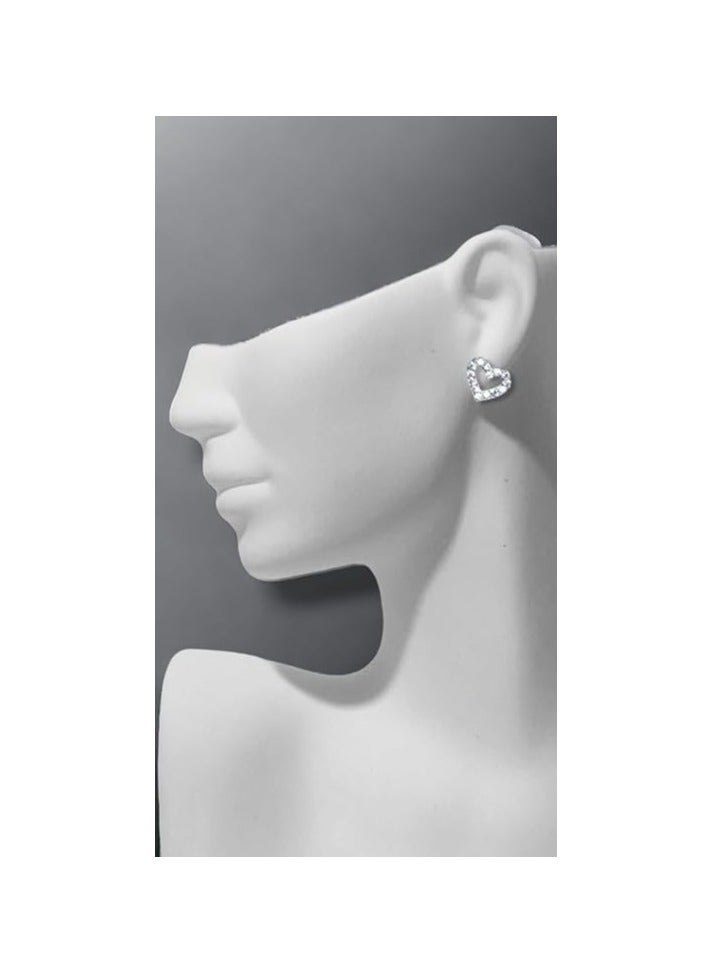 بونكا أقراط بونكا الأنيقة للفتيات والنساء تستحقها كل امرأة    حلق قلب زركون مكعبة فضى - Image 4