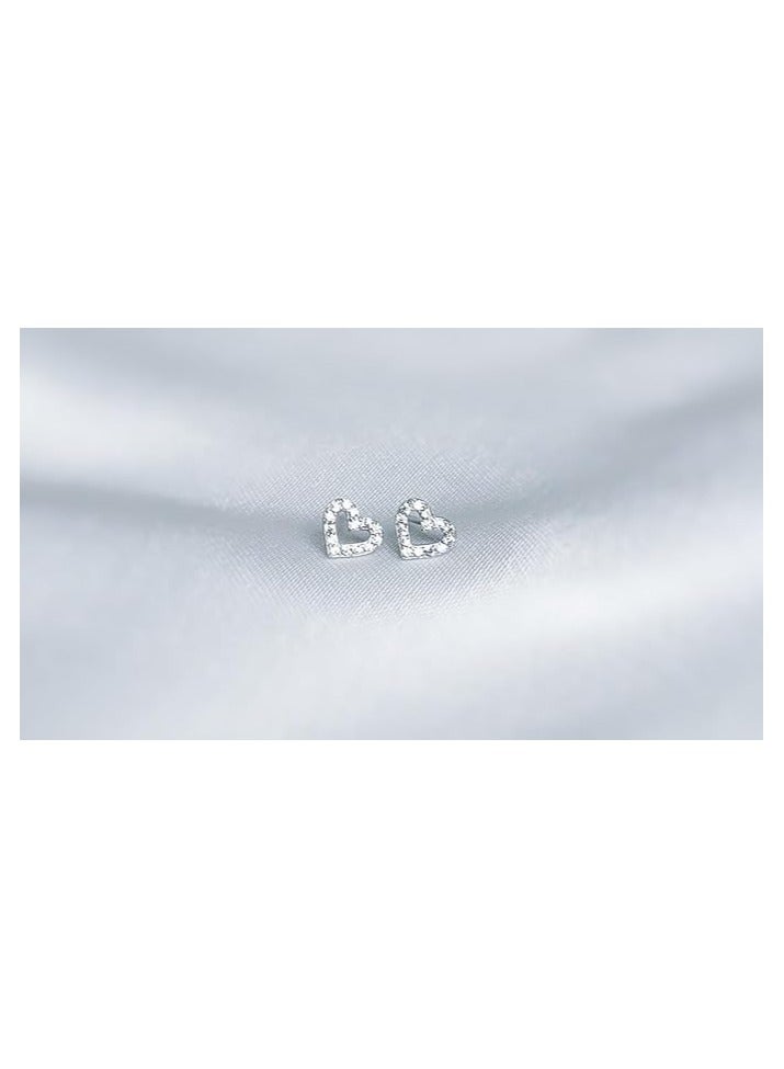 بونكا أقراط بونكا الأنيقة للفتيات والنساء تستحقها كل امرأة    حلق قلب زركون مكعبة فضى - Image 5