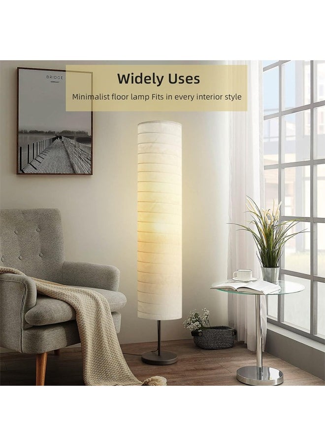 Taimi - Pack Of 2 Stand Lamp for Living Room with Lamp Shade Beige Floor Lamps for Bedroom 115cm Height - Image 1
