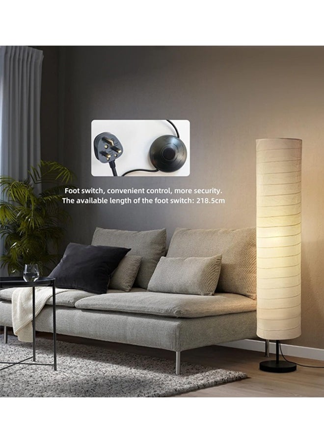 Taimi - Pack Of 2 Stand Lamp for Living Room with Lamp Shade Beige Floor Lamps for Bedroom 115cm Height - Image 1