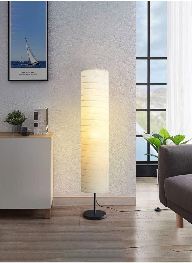 Taimi - Pack Of 2 Stand Lamp for Living Room with Lamp Shade Beige Floor Lamps for Bedroom 115cm Height - Image 1