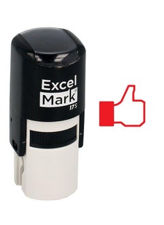 ExcelMark - Excelmark Self-Inking Round Teacher Stamp - Red Ink  - Image 1