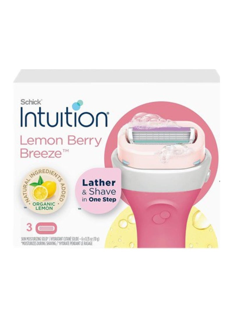 SCHICK INTUITION LEMON BERRY BREEZE 3 BLADES