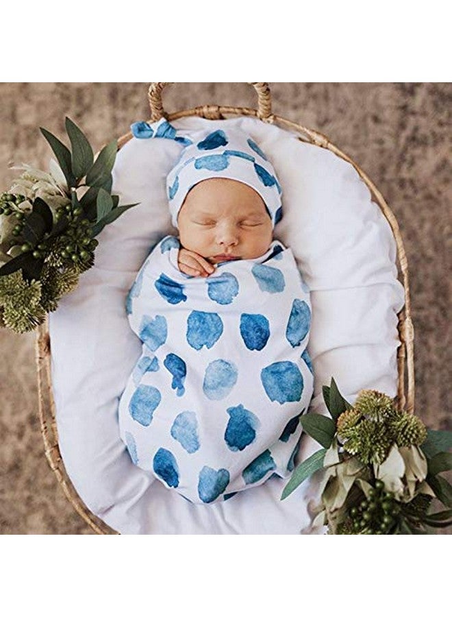 KAIXIN Swaddle Sack; Baby Cocoon Swaddle Wrap; Newborn Sage Swaddle with Matching Top Knot Hat ; Sleep Sack - Newborn Photography Prop (Blue) - Image 4