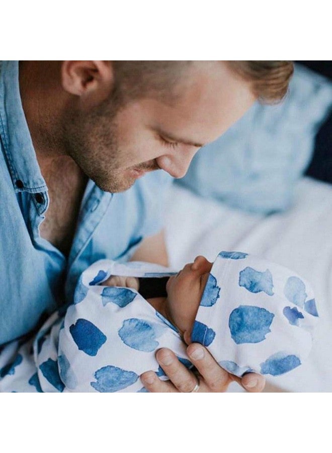 KAIXIN Swaddle Sack; Baby Cocoon Swaddle Wrap; Newborn Sage Swaddle with Matching Top Knot Hat ; Sleep Sack - Newborn Photography Prop (Blue) - Image 2