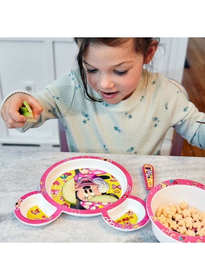 the FIRST years طقم أدوات تناول الطعام من ديزني ميني ماوس - أطباق للأطفال وأدوات للأطفال - طقم مكون من 4 قطع - Image 3