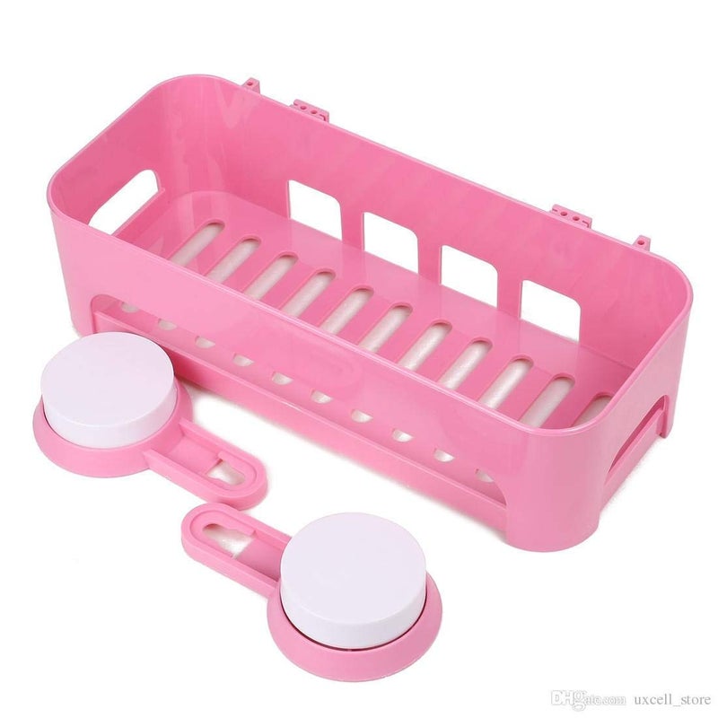 Naivete Bathroom Suction Shower Caddy Shelf Storage Organization with Rack Basket Sucker Cup for Shampoo, Conditioner Set of 2 - Image 3