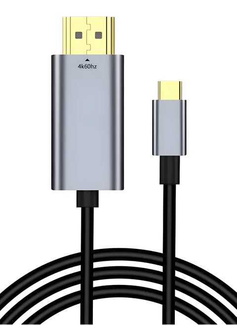 Type C to HDMI Adapter 1.5M, USB C to HDMI Cable, Compatible with TV, iPhone 15 Series, iPad 10/Pro/Air/Mini, Samsung S24 Series/S23 Series/Galaxy Z, MacBook Pro, Dell XPS, Huawei P60 Pro