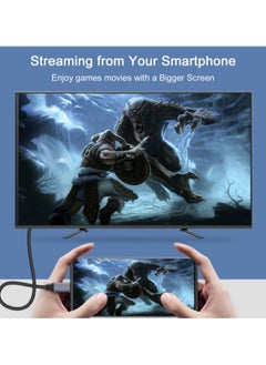 فلوينغ محول من النوع C إلى HDMI بطول 1.5 متر، كابل USB C إلى HDMI، متوافق مع التلفزيون، وسلسلة iPhone 15، وiPad 10/Pro/Air/Mini، وسلسلة Samsung S24/S23/Galaxy Z، وMacBook Pro، وDell XPS، وHuawei P60 Pro  - Image 2
