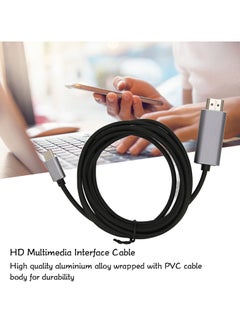 فلوينغ محول من النوع C إلى HDMI بطول 1.5 متر، كابل USB C إلى HDMI، متوافق مع التلفزيون، وسلسلة iPhone 15، وiPad 10/Pro/Air/Mini، وسلسلة Samsung S24/S23/Galaxy Z، وMacBook Pro، وDell XPS، وHuawei P60 Pro  - Image 4