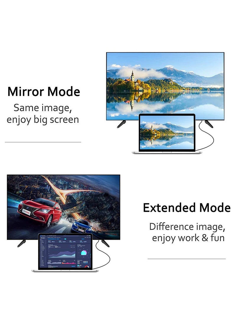 محول من النوع C إلى HDMI بطول 1.5 متر، كابل USB C إلى HDMI، متوافق مع التلفزيون، وسلسلة iPhone 15، وiPad 10/Pro/Air/Mini، وسلسلة Samsung S24/S23/Galaxy Z، وMacBook Pro، وDell XPS، وHuawei P60 Pro