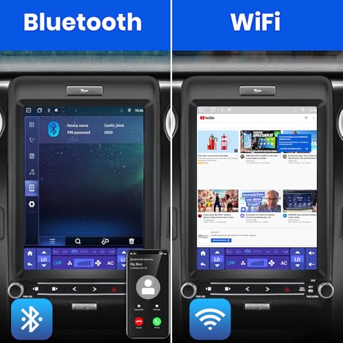 litillbuly Android 13 Car Radio for Ford F150 2013 2014,12.1 Inch T Style with Wireless CarPlay Android Auto GPS DSP WiFi Bluetooth SWC HDMI Output AM/FM SDP [4GRAM+64GROM] - Image 4