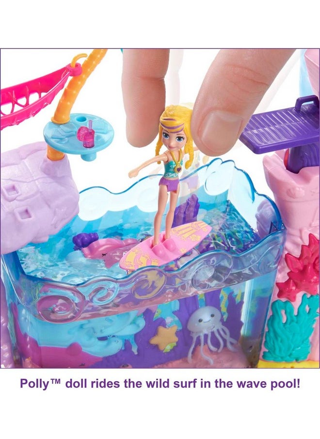 Polly Pocket Sea & Swim Adventure Playset 3Inpolly Doll Water Tank Feature Fun Water Activities & Accessories Snorkel Fins Surfboard & More Great Toy For Ages 4 Years Old & Up  - Image 2
