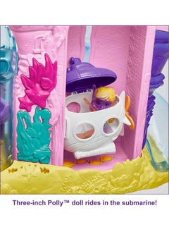 Polly Pocket Sea & Swim Adventure Playset 3Inpolly Doll Water Tank Feature Fun Water Activities & Accessories Snorkel Fins Surfboard & More Great Toy For Ages 4 Years Old & Up  - Image 3