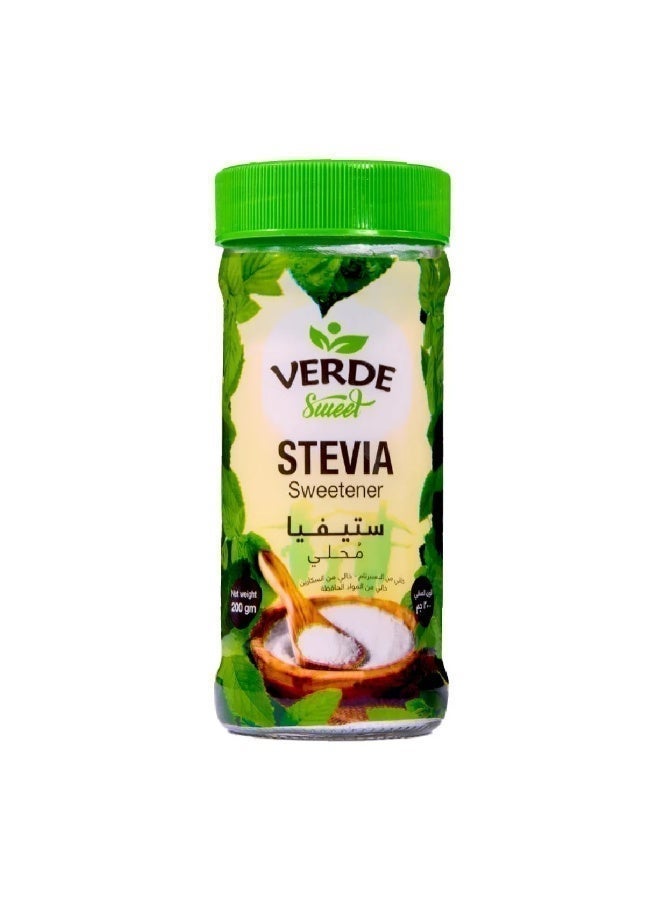 Verde Sweet Stevia sugar jar - Crystal Powder - 200 gm - Image 2