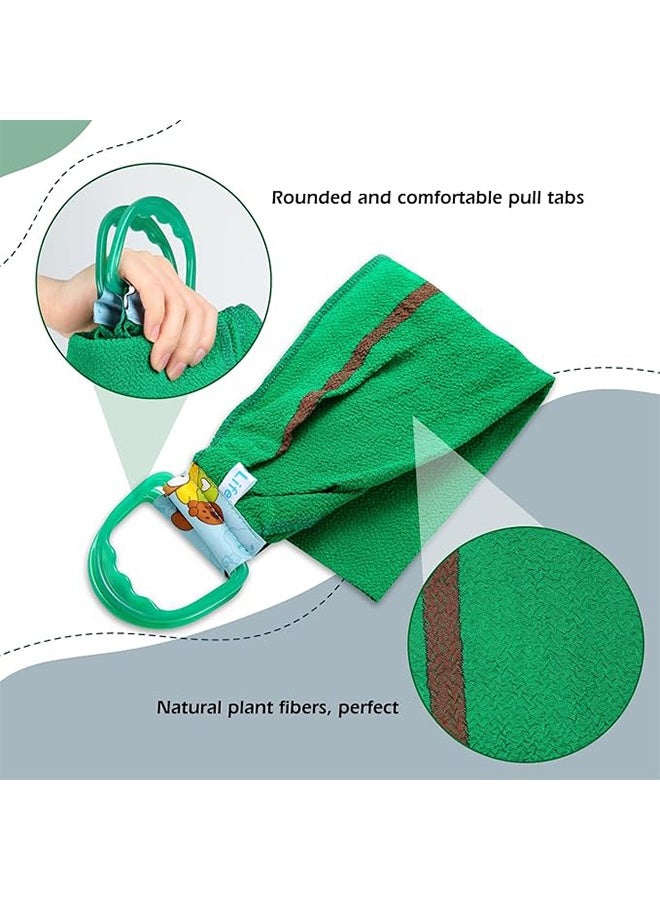 قطعتان من ليفة تقشير الظهر، منشفة لتقشير الجسم والظهر للاستحمام، ليفة استحمام وغسيل وتقشير للرجال والنساء، فرشاة تقشير الجسم - Image 4