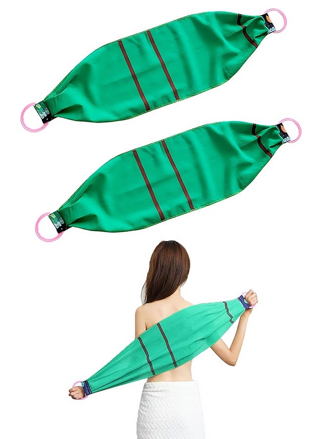 قطعتان من ليفة تقشير الظهر، منشفة لتقشير الجسم والظهر للاستحمام، ليفة استحمام وغسيل وتقشير للرجال والنساء، فرشاة تقشير الجسم - Image 1