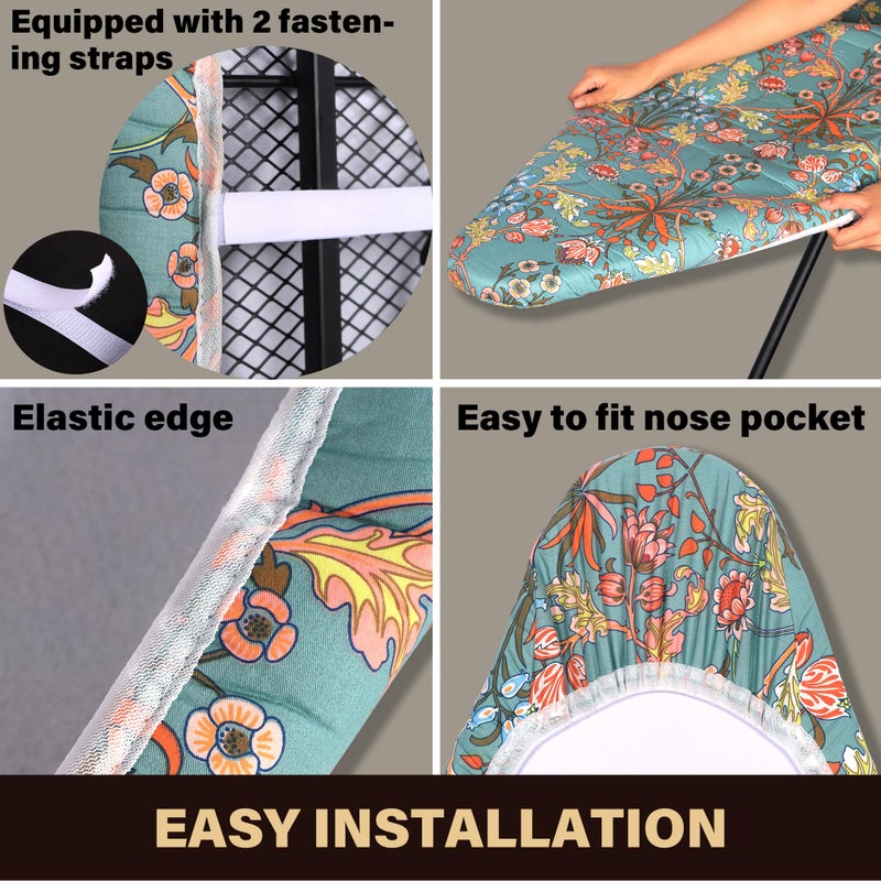 caius Easy Installation 15x54 Ironing Board Cover and Pad - Elastic Edge, Applicable Standard Size Iron Board Cover, Stain Resistant, Setup for Effortless Ironing Experience - Image 4