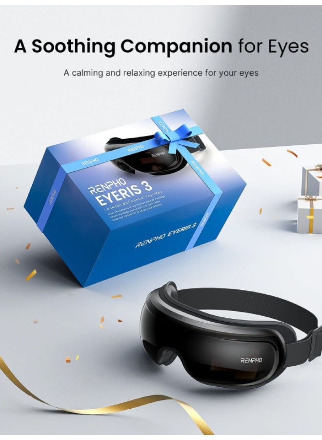 RENPHO Eyeris 3-Voice Control Eye Massager with Heat and Cooling for Migraines FSA/HSA Eligible Christmas Gifts,Heated Eye Mask with DIY Massage Setting, Music Eye Relax Devices,Gifts for Women/Men - Image 3